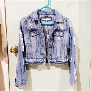 Express cropped denim jacket